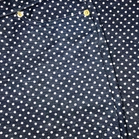 MICHAEL Michael Kors Aziza Navy & White Polka Dot Print Leggings Jeggings Size S - Picture 4 of 11